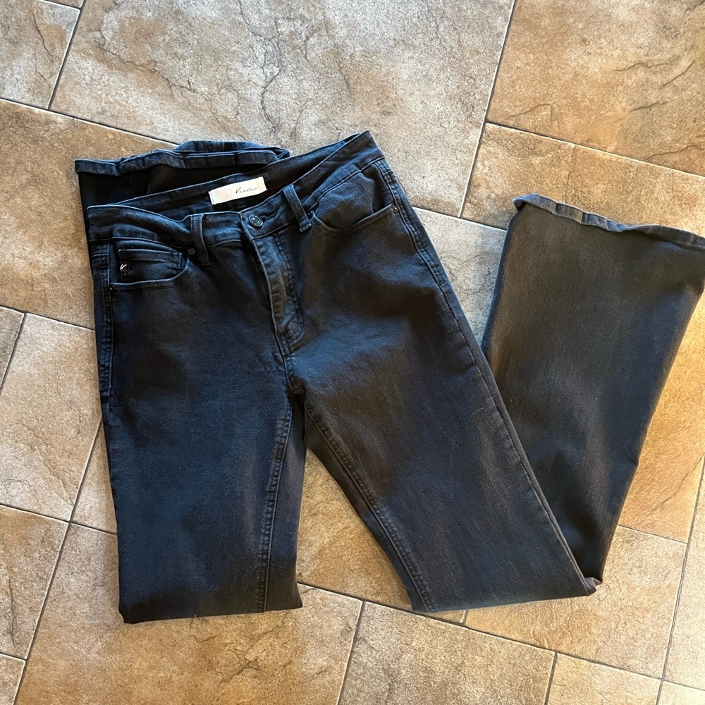 KanCan Women's Dark Blue Straight Leg Jeans